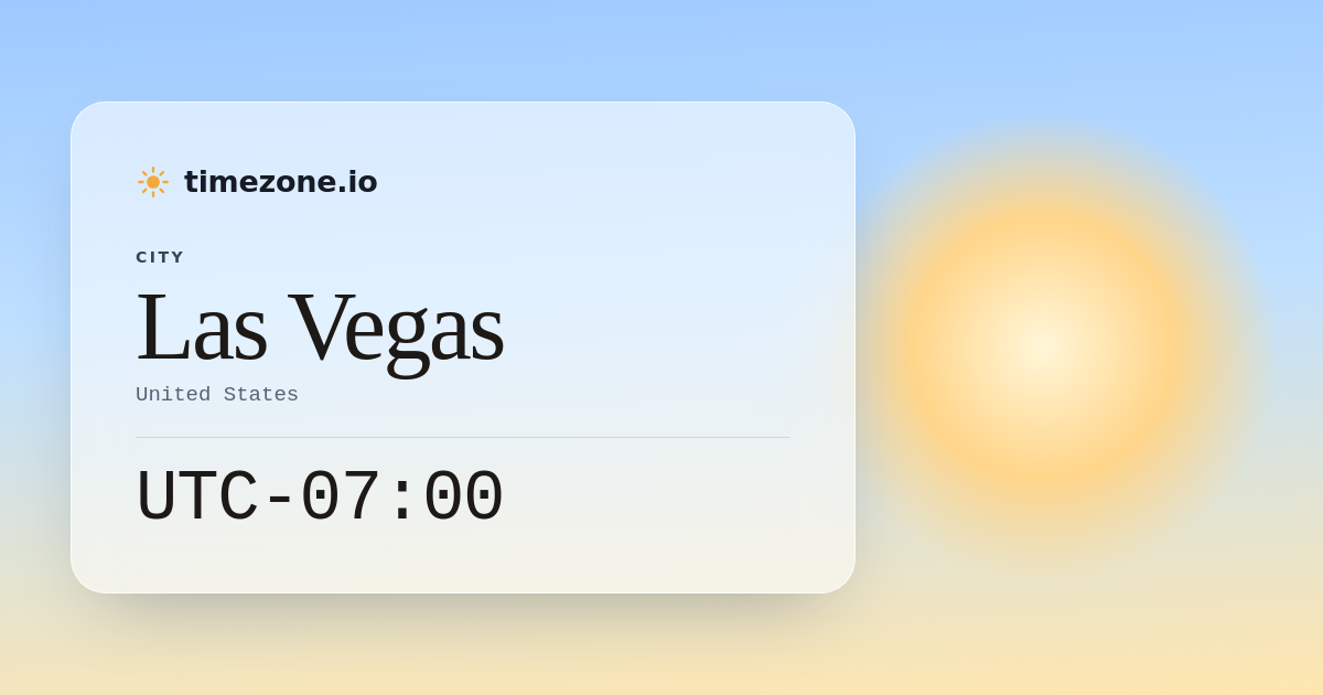 Current Time in Las Vegas - timezone.io