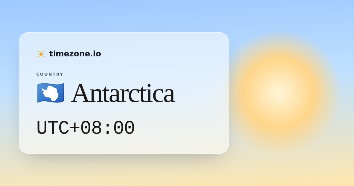 Current Time in Antarctica - timezone.io