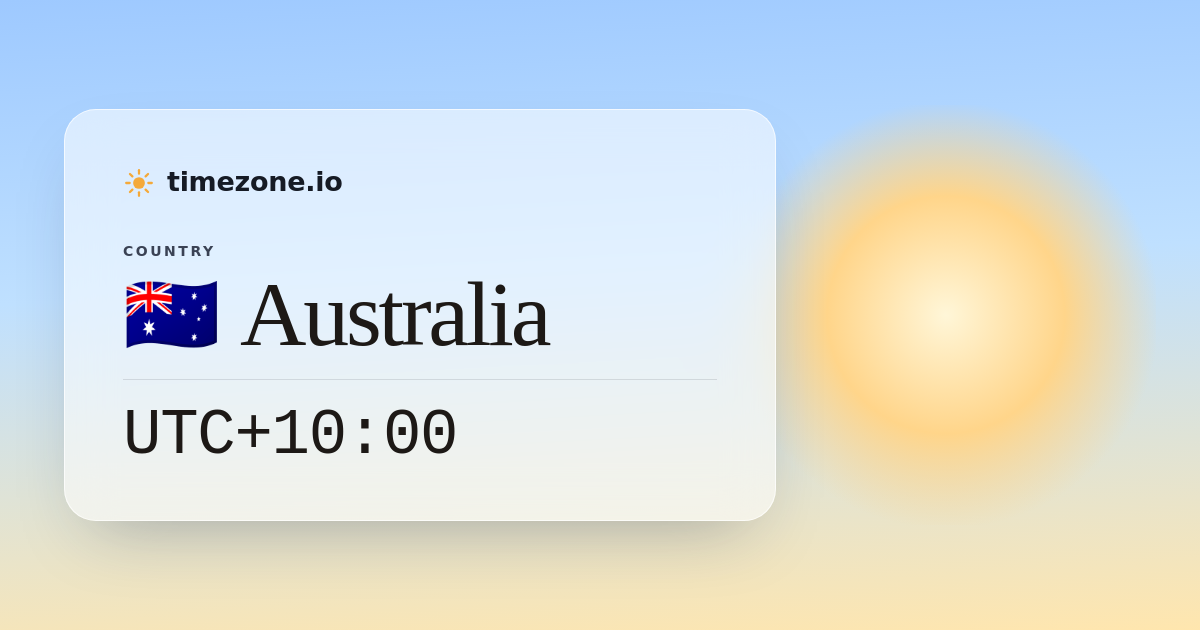 Current Time in Australia - timezone.io