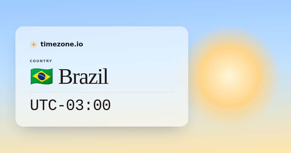 Current Time in Brazil - timezone.io