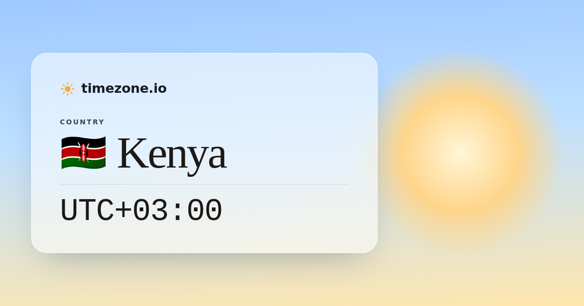 Current Time in Kenya - timezone.io