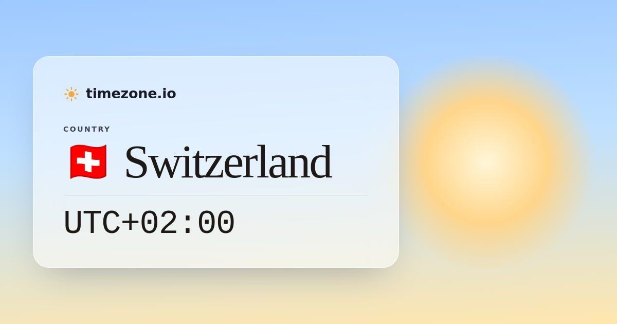 Current Time in Switzerland - timezone.io