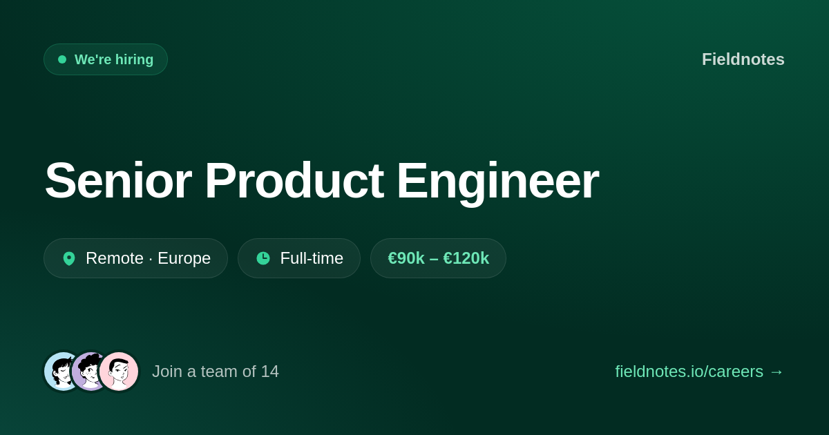 We're Hiring — Open Graph image template example