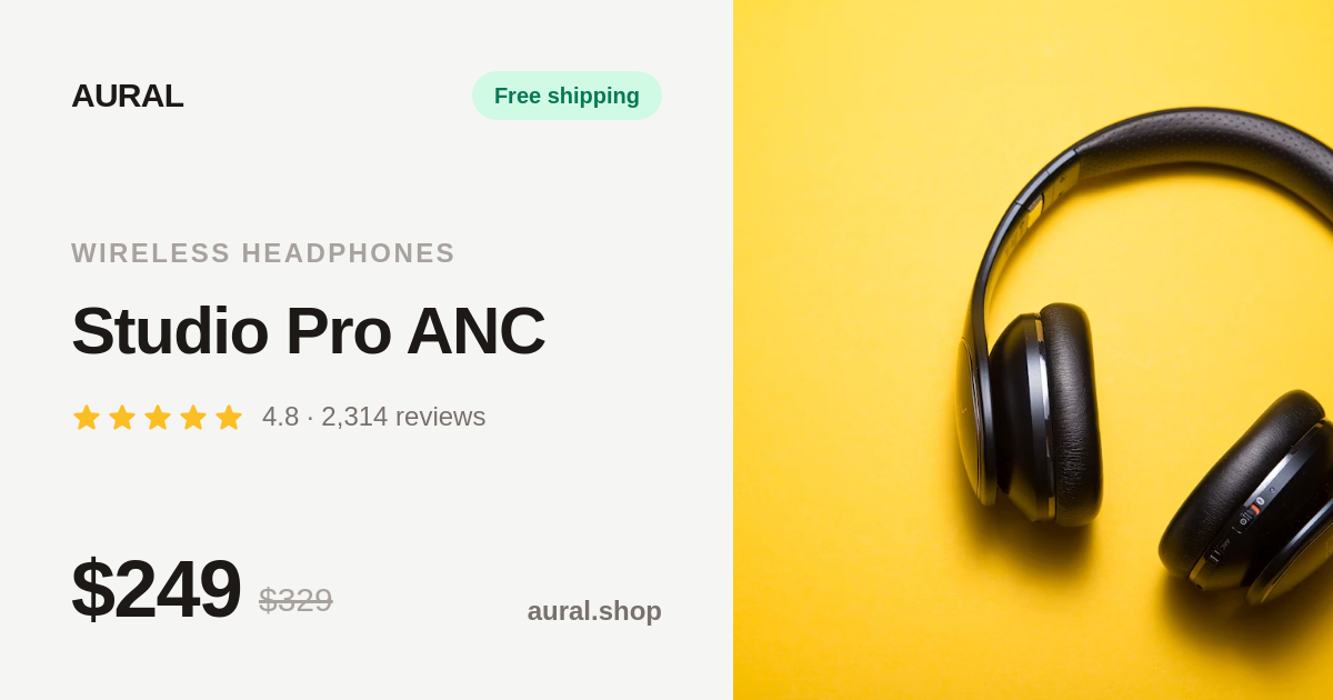 Product Card — Open Graph image template example