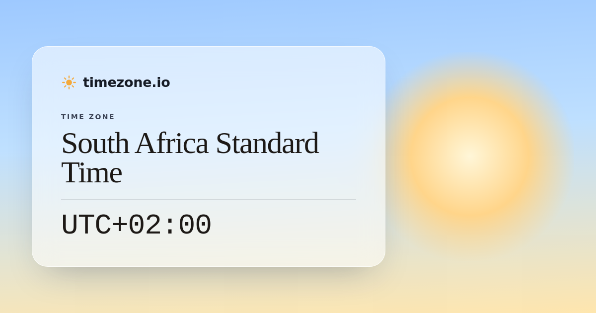 South Africa Standard Time (SAST) — Current Time, UTC Offset & DST ...