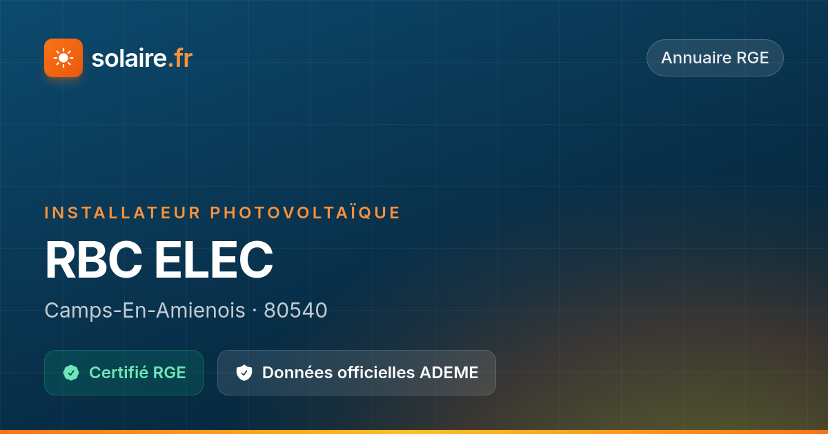 RBC ELEC — Avis & Certification RGE | Solaire.fr