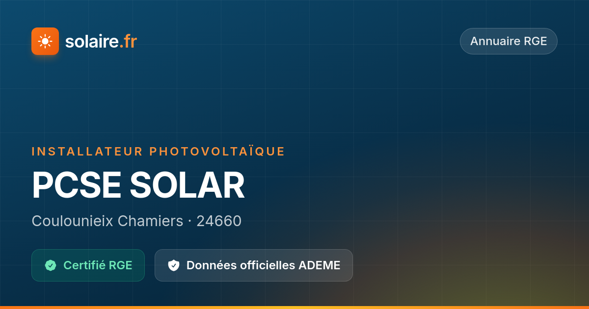 Pcse Solar — Avis & Certification RGE | Solaire.fr