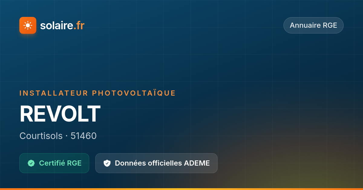 REVOLT — Avis & Certification RGE | Solaire.fr