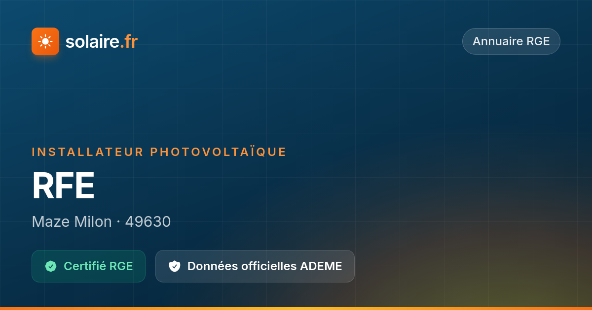 RFE — Avis & Certification RGE | Solaire.fr