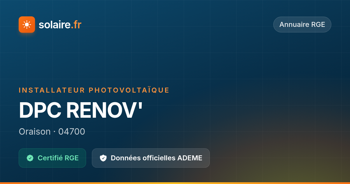 Dpc Renov' — Avis & Certification RGE | Solaire.fr